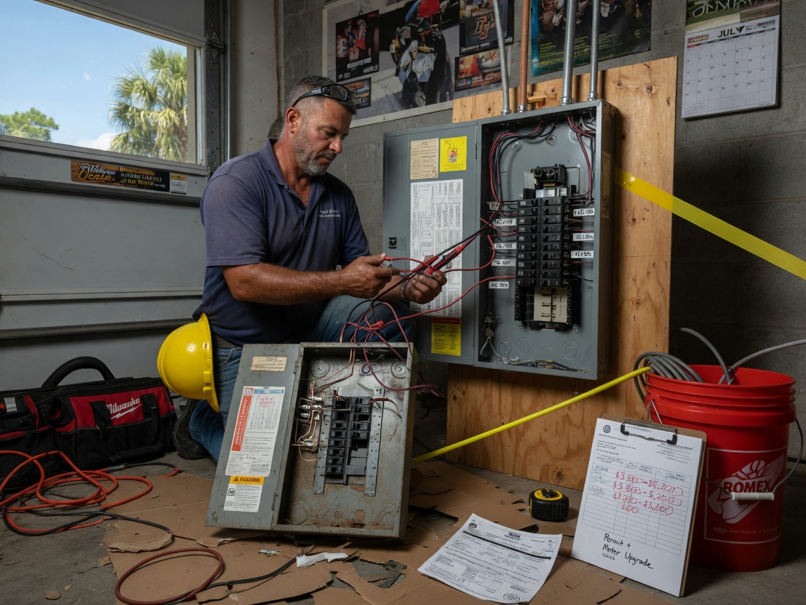 How much does a 200 amp panel upgrade cost in Ocala?